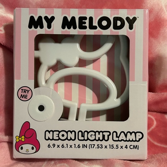 Hello Kitty & My Melody LED Neon Pink Light Lamp Made By Sanrio. New In Box. - Picture 9 of 12